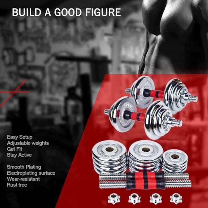 Cast Iron Adjustable Dumbbell Barbell Set (110LB/66LB/44LB), Weight with Connecting Rod 2 in 1 Home Body Workout Exercise Equipment for Men and Woman…