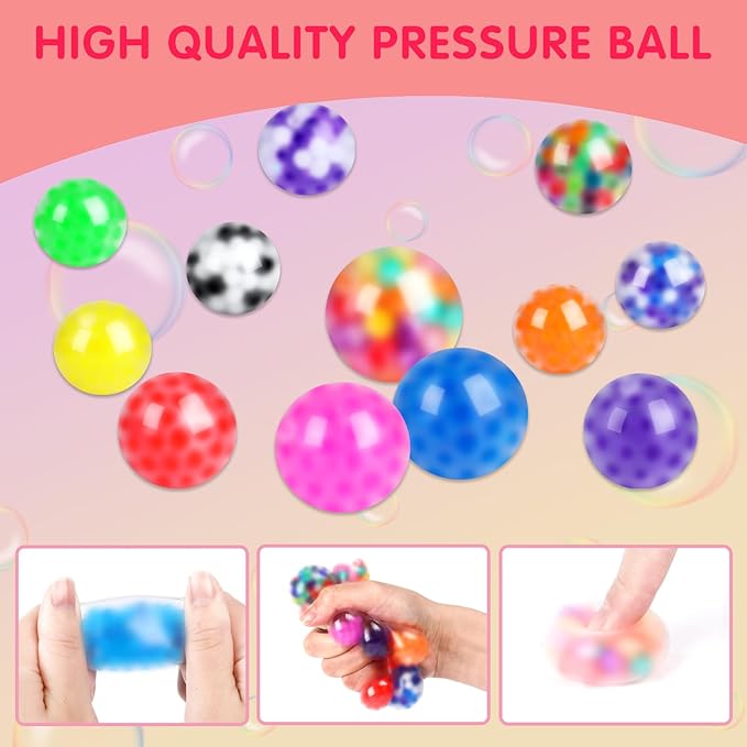48 Pack Stress Balls, Squishy Ball, Squeeze Balls for Adults, Anti-Anxiety and Fidget Balls to Relax, Party Favors