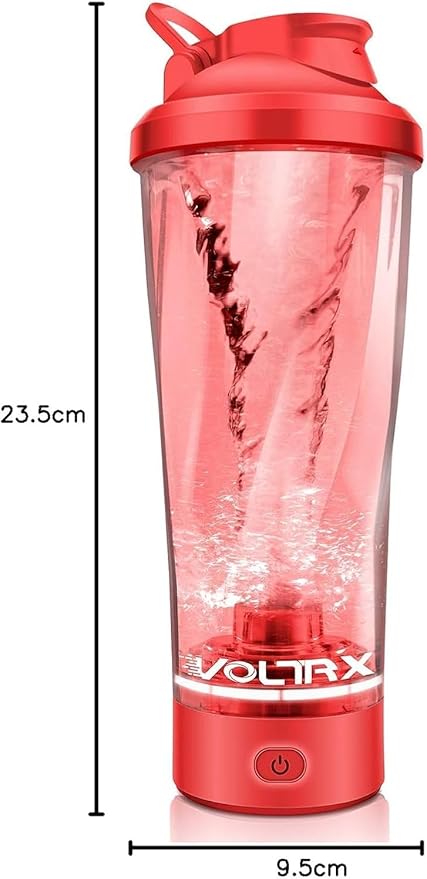 VOLTRX Premium Electric Protein Shaker Bottle, Made with Tritan - BPA Free - 24 oz Vortex Portable Mixer Cup/USB C Rechargeable Shaker Cups for Protein Shakes