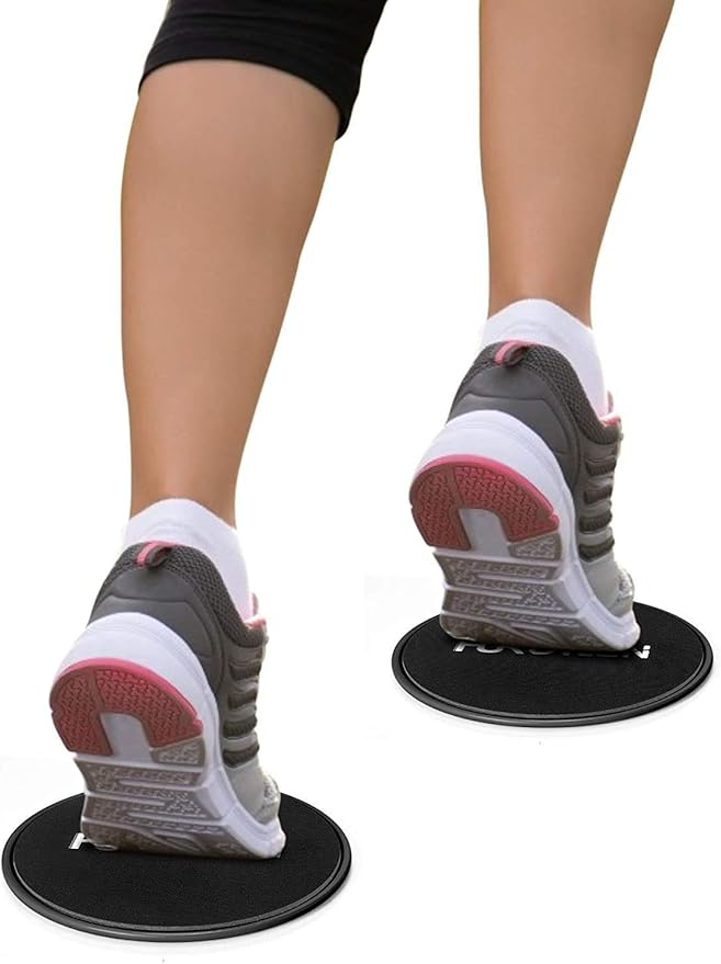 Core Sliders, Exercise Gliding Discs Dual Sided Use on Carpet and Hardwood Floors, Lightweight and Perfect Fitness Apparatus for Training Abdominal Core Strength