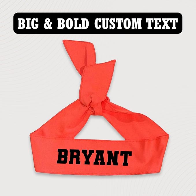 Customized Personalized Sports Tie Headband in Multiple Colors and Fonts, Ninja Style Head Tie Perfect for Sports and Activities