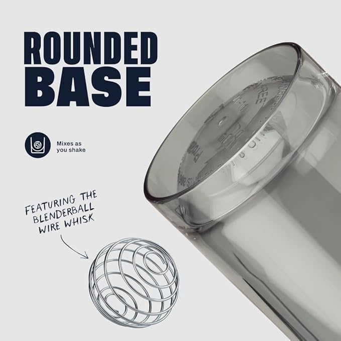 BlenderBottle Shaker Bottle Pro Series Perfect for Protein Shakes and Pre Workout, 28-Ounce, Smoke Grey