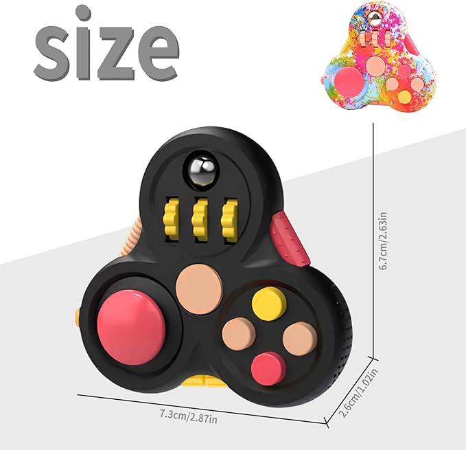 Fidget Toys for Adults,2PCS Fidget Pad Easter Basket Stuffers for Boys Girls,Sensory Toys Stress Relief Cube Clicker Controller,ADHD Autism Fidget Spinner for Office Desk Travel Games