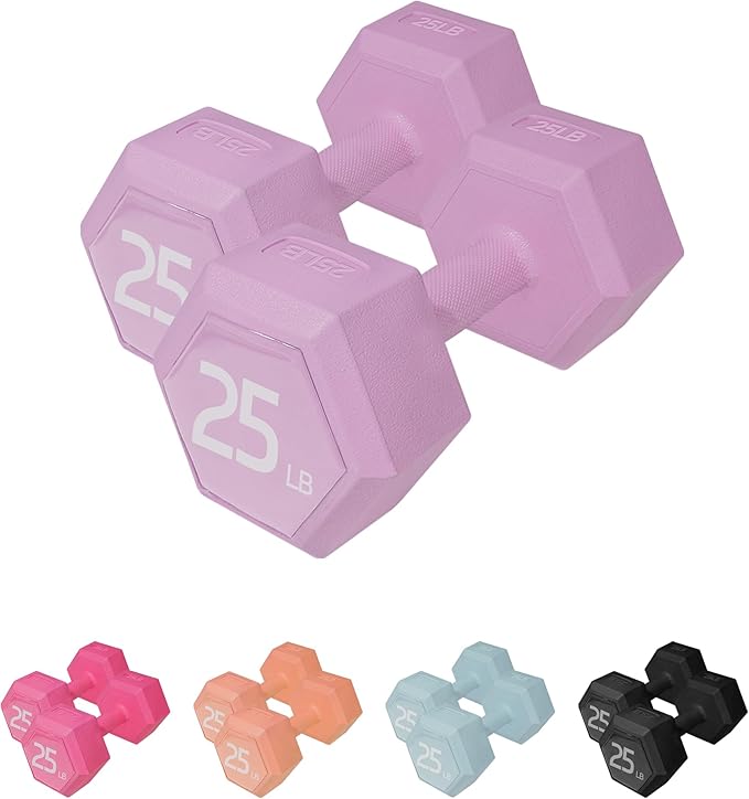 Dumbbell Sets - 5/10/15/20/25/36 lb Dumbbells Pair Hand Weights Set of 2 - Easy Grip - Arm Weights for Men and Women, Home Gym Exercise Equipment for Workouts Fitness Strength Training