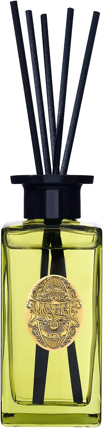 M&SENSE 6.3 oz Large Reed Diffuser Set | White Tea & Sage Scent Oil Diffuser with Sticks | Hotel Collection Non-Toxic Essential Oil |for Bedroom Bathroom Living Room