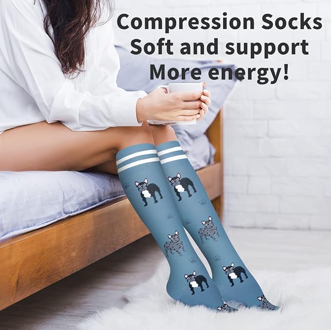 Copper Compression Socks for Women and Men(6 Pairs)-Best Support for Running, Athletic, Nursing, Travel