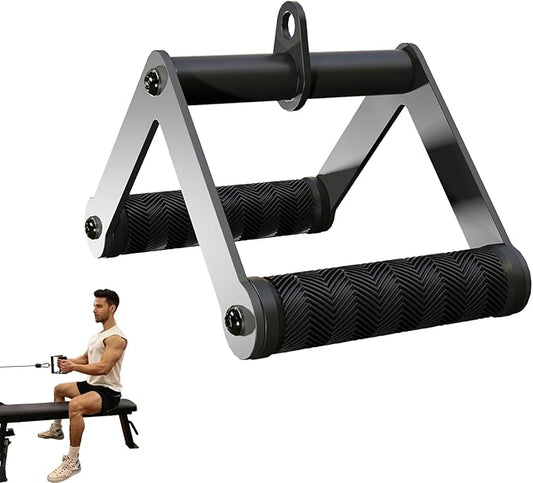 Fitarc Double D Row Handle Cable Attachments for Gym, Non-Slip V Bar Attachment for Home Gym Equipment, T Bar Row Attachment for Back Training, LAT Pulldown Attachments and Cable Machine Attachment