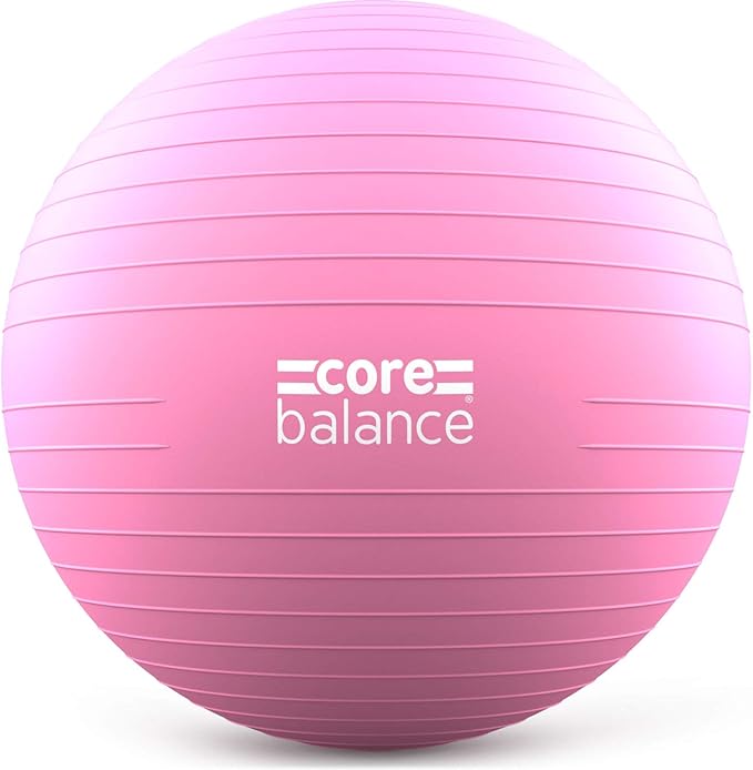 Exercise Ball for Workouts, Anti-Burst and Slip Resistant, Swiss Yoga Ball for Pregnancy, Stability, Fitness and Physical Therapy, 4 Sizes, with Pump