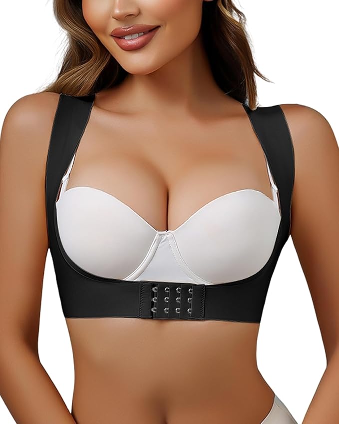 Front Closure Chest Brace Up for Women Lightweight Posture Corrector Sleeveless Slimming Back Brace Support Shaper