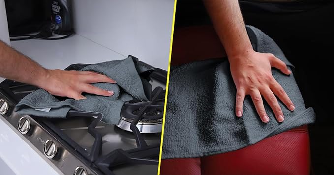 Avalon Towels Terry Bar Mop Towels (Value Pack of 36) Size 14"x17" – Absorbent and Durable, Multipurpose Cleaning Rags, Cotton Cleaning Cloths, Terry Cloth Rags, Reusable Shop Rag (Grey)