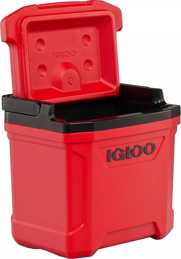 Igloos Cooler Hard-Sided Ice Chest, Insulated Portable Cooler, Heavy-Duty, Leak-Resistant Lid, Lightweight Ergonomic Handle