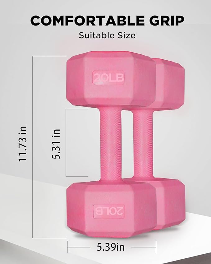 Dumbbell Sets - 5/10/15/20/25/36 lb Dumbbells Pair Hand Weights Set of 2 - Easy Grip - Arm Weights for Men and Women, Home Gym Exercise Equipment for Workouts Fitness Strength Training