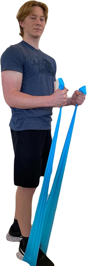 Therapist’s Choice® Professional Non-Latex Resistance Bands for Upper and Lower Body Exercise Workouts, Physical Therapy, Lower Pilates, and Rehab, 25 Yard (75 Feet) Roll Bulk Roll