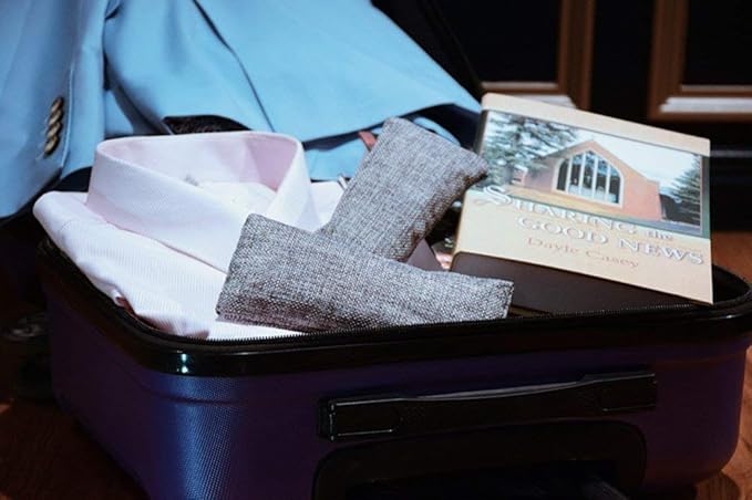 12 Packs Natural Air Purifying Bag, Shoe Deodorizer and Odor Eliminator, 100% Natural Activated Bamboo Charcoal Non-Toxic, (75g Each Pack)