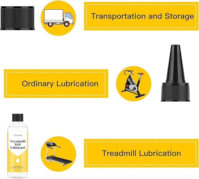 Premium 100% Silicone Lube 4 Ounces for Treadmill Belt Lubrication, Easy to Apply Lubricant Oil, Suitable for Nearly All Type of Treadmills