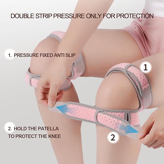 Patella Knee Brace for Women and Men, 2 Pack Patellar Tendon Support Strap for Pain Relief, Arthritis, Tendonitis, Running, Basketball, Tennis, Gym