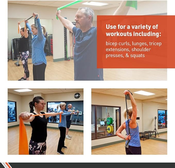 Body Sport Exercise Band, 25 yd. x 4 in. Roll - Home & Gym Fitness Equipment for Stretching, Strength Training & Physical Therapy