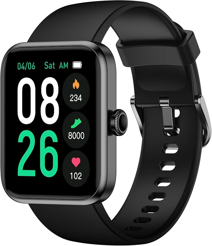 Smart Watch, Fitness Tracker with 45mm Touchcreen, Heart Rate Monitor, Blood Oxygen, Sleep Tracking Fitness Watch IP68 Waterproof Smartwatch for Women Men Compatible with Android iOS