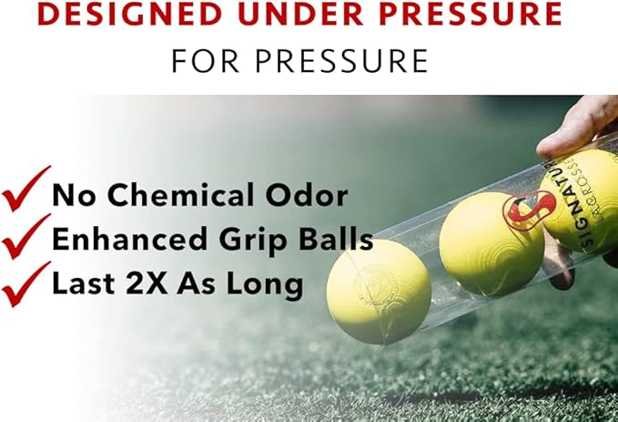 Signature Lacrosse Ball Set - Packs of 2, 4, 8, 12, and 120 - No Chemical Smell Massage Balls, Myofascial Release Tools, Back Roller, Muscle Knot Remover