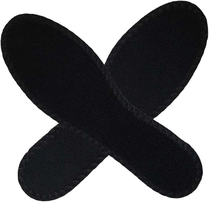 Happystep Cotton Terry Cloth Insoles, Barefoot Shoe Inserts, Sweat Absorption, Odor Control, Moisture-Wicking, Washable and Reusable, Zero Drop Shoe Insoles, 1 Pair Black and 1 Pair White (Women 10)