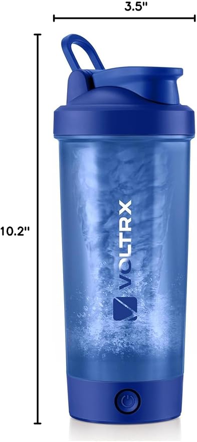 VOLTRX Protein Shaker Bottle, Merger USB C Rechargeable Electric Protein Shake Mixer, Shaker Cups for Protein Shakes and Meal Replacement Shakes, BPA Free, 24oz
