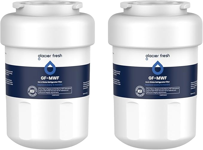 GLACIER FRESH Replacement for MWF Refrigerator Water Filters, SmartWater MWFP, MWFA, GWF, HDX FMG-1, WFC1201, RWF1060, 197D6321P006, Kenmore 9991, 2 Pack