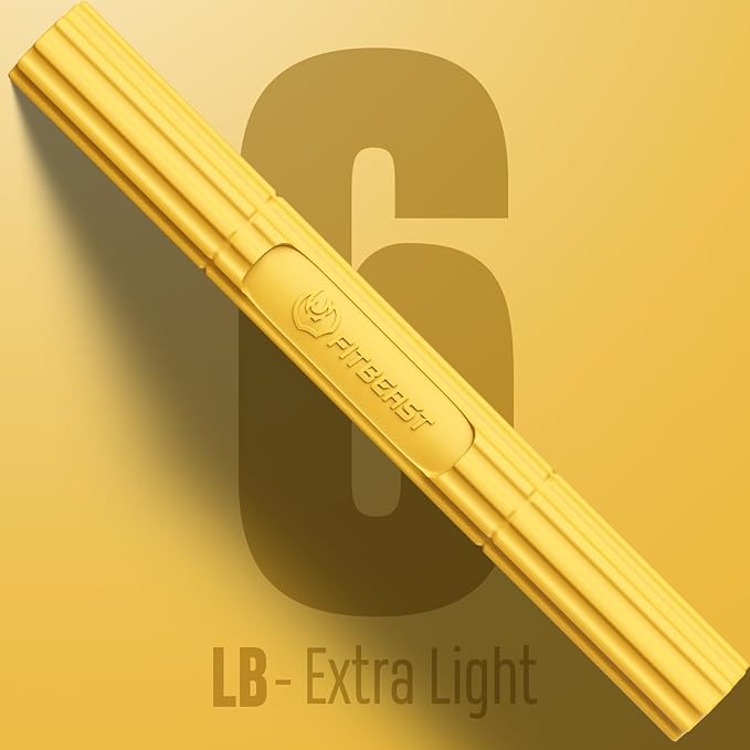 FitBeast Flex Therapy Bar, Tennis Elbow Therapy Bar - Ideal for Relieve Tendonitis Pain & Improve Grip Strength, Fitness Resistance Bar for Golfers Elbow & Tendinitis, Twist Bar for Physical Therapy