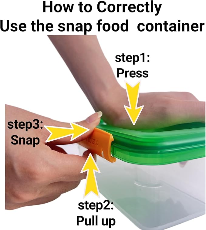 10 Pcs Set Plastic Food Storage Containers with Lids BPA Free Snap Lock Container Kitchen Pantry Organization for Meal Prep Lunch Salad Leftover Fruit Stackable Microwave Dishwasher Safe 5/12/29/68 oz