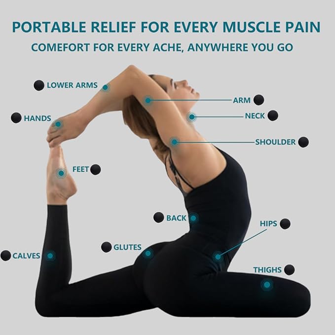 Fascia Massage Ball Set (2.48" + 1.97" + 1.18") for Muscle Relief,Yoga Deep Relaxation,Trigger Point & Active Therapy,Targeted Therapy for Full Body(3 Pieces)