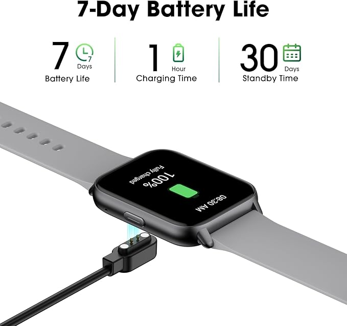 EURANS Smart Watch No App/Phone Required, Long Battery Life Fitness Tracker Watch,HD Screen, Waterproof Activity Tracker with Step Counter for Walking, Pedometer, Calories Tracker for Men Women