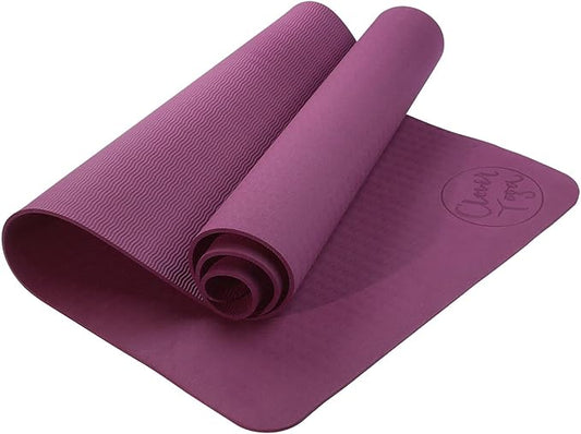 Clever Yoga Better Grip Thick Yoga Mat - Beginner Exercise Yoga Mat with Non-Slip Surface for Home Gym, Earth-Friendly & Recyclable Pilates and Workout Pad Women & Men, 1/4 Inch Thick