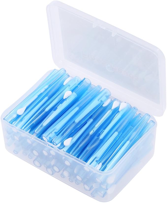 Interdental Slim Brush Anself 60Pcs Dental Floss Picks Refill Inter-Dental Brush Teeth Stick Toothpick Flosser for Oral Deep Clean Health Care