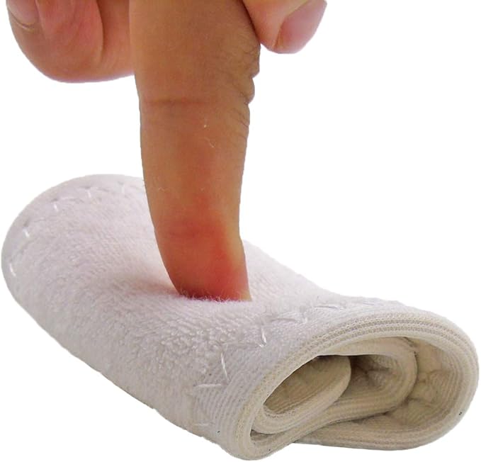 Happystep Cotton Terry Cloth Insoles, Barefoot Shoe Inserts, Sweat Absorption, Odor Control, Moisture-Wicking, Washable and Reusable, Zero Drop Shoe Insoles, 2 Pairs of White (Men Size 8)