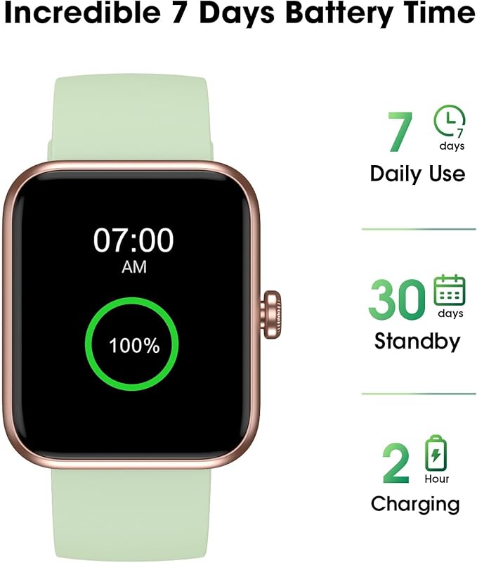 Smart Watch, Fitness Tracker with Heart Rate Monitor, Blood Oxygen, Sleep Watch, 41mm Touchscreen Smartwatch for Android iOS Swimming Waterproof Pedometer Step Calories Tracker for Women Men