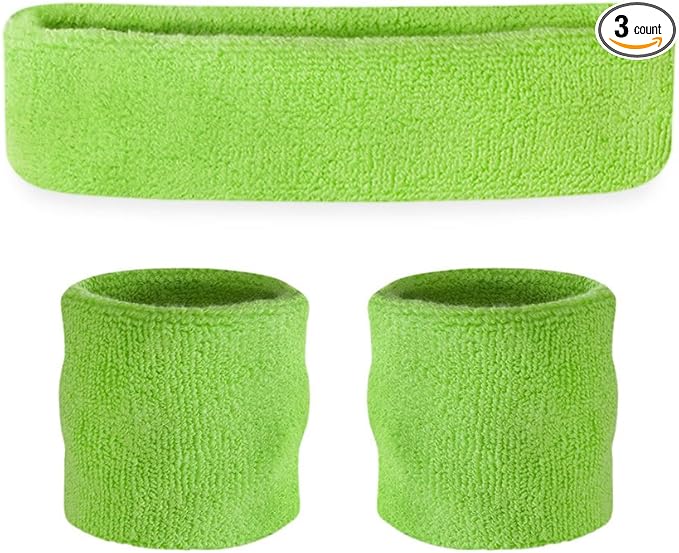 Suddora Sweatbands for Kids, Moisture Wicking 2 Wristbands and 1 Headband Set, Soft and Skin-Friendly Fabric, Moisture-Wicking Athletic Sweat Bands for Basketball, Baseball, Soccer