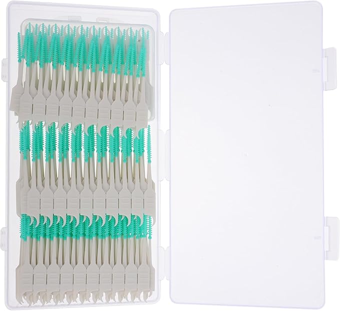 Interdental Brush Refills 300pcs for Tooth Cleaning Gentle on Gums Travel-Size Compact and Portable