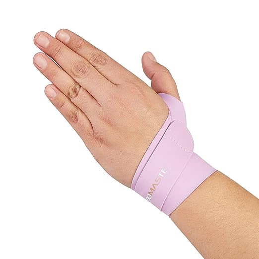 Pickleball Wrist Brace Support for Tennis, Ultra Thin Elastic Wrist Wraps, Lightweight, Breathable and Skin Friendly(Violet/Left/One Size)