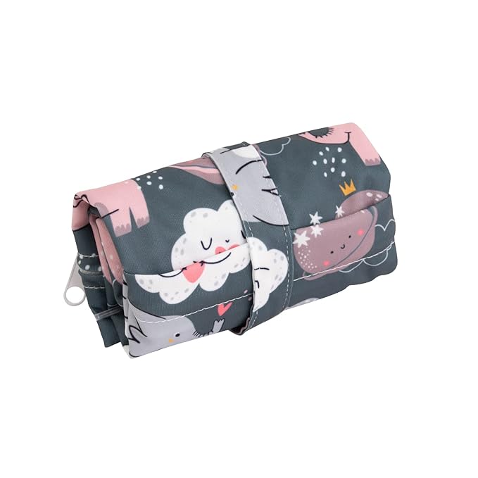 babygoal Wet Dry Bags 3 Pack for Baby Cloth Diapers, Washable Travel Bags, Beach, Pool, Gym Bag for Swimsuits & Wet Clothes with Two Zippered Pockets 3LN27