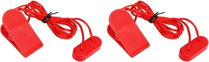 2pcs Magnetic Safety Switch, Strong Clip Fitness Magnet Key, Auto Stop Running Machine Key Replacement Fitness Magnet Key for Home Gym Commercial Treadmills