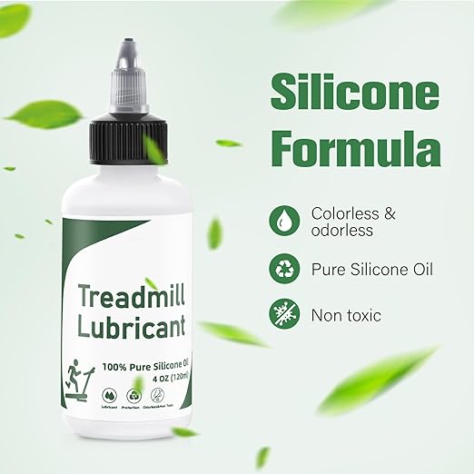 Silicone Treadmill Belt Lubricant/Lube 4 Ounces Stable and Long-Lasting Treadmill Oil Easy to Use with Injection Tool/Hard Application Tube and Precision Screw Caps for Most Treadmills