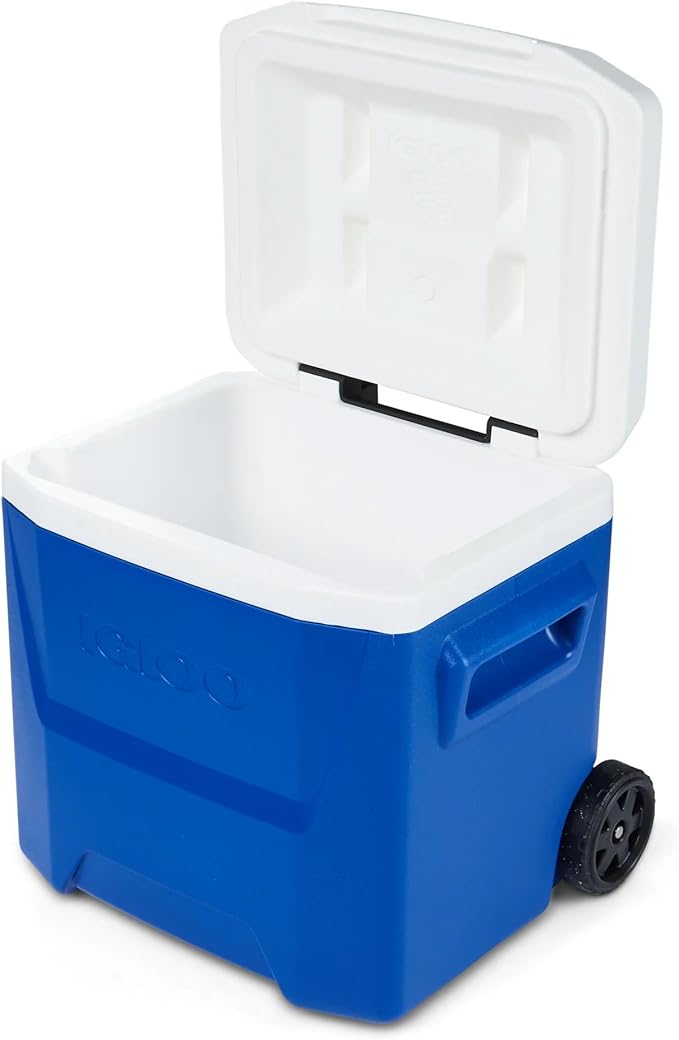 Igloos Cooler Hard-Sided Ice Chest, Insulated Portable Cooler, Heavy-Duty, Leak-Resistant Lid, Lightweight Ergonomic Handle