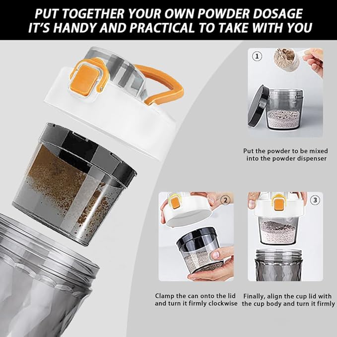 Electric Protein Shaker Bottle, USB Rechargeable Mixing Cup, Water Drink Mixer Portable Bottles for Gym Sport, BPA-Free Tritan, 22oz