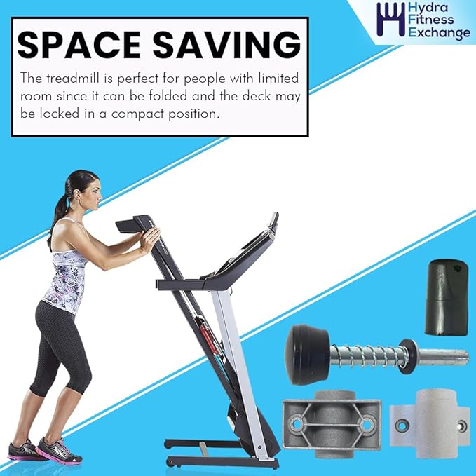 Treadmill Latch Pin Assembly | Secure Locking Mechanism Spring Pin & Safety Latch Housing for Folding Treadmills | Storage Lock Pin P/N 391670 | Compatible with Gold's Gym 430I