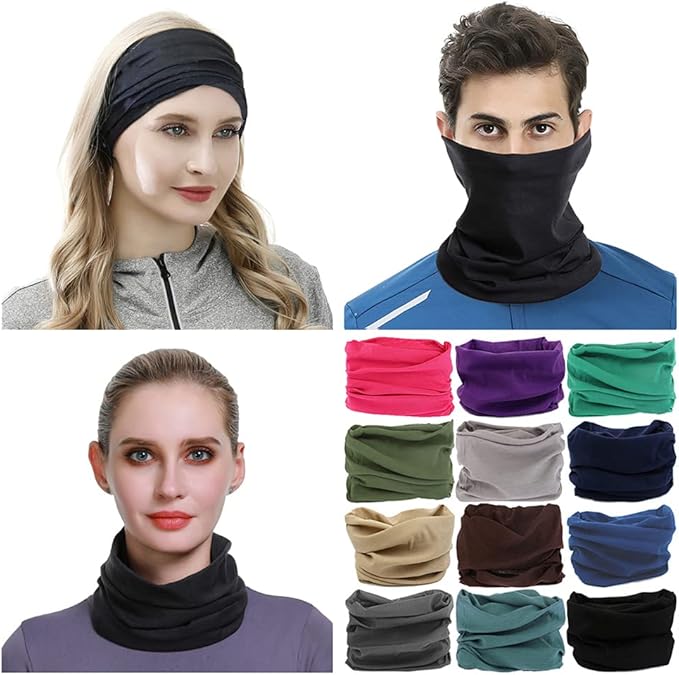 Headband Neck Gaiter Head Wrap Headwear Face Mask Magic Scarf Bandana for Men and Women