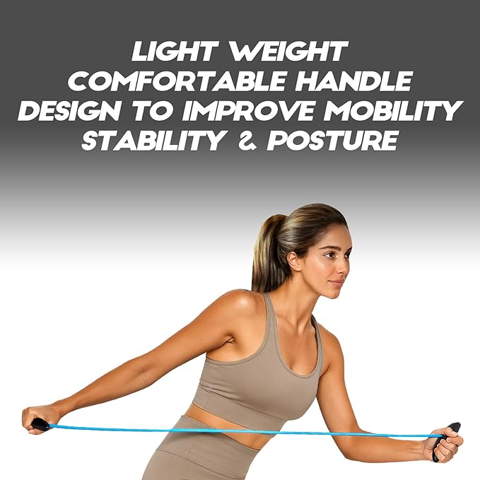 Resistance Bands with Handles - Home Fitness Equipment for Upper Body Toning, 20 lb Exercise Bands to Improve Mobility & Stability, Portable Resistance Bands for Women Men