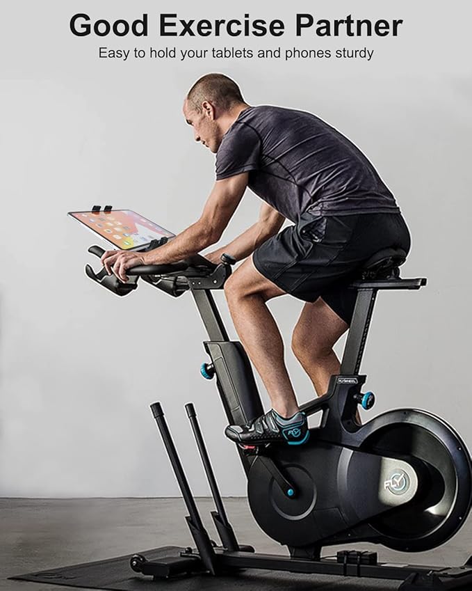 Bike Tablet Holder, Metal Motorcycle Tablet Mount, Anti Shake Handlebar Clamp for iPad Pro 12.9/11/ Air/Mini, Galaxy Tabs, Z Fold, iPhone, Fits 4-13" Tablets, 1/4'' Screw Adapter for Camera