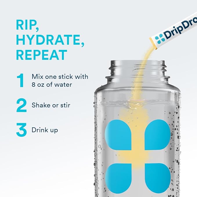 DripDrop Sugar Free Hydration Packets - Zero Citrus Variety Pack - Single Serve Electrolytes Powder Drink Mix - Cherry Limeade, Citrus, Orange, Strawberry Lemonade - Non-GMO, Gluten Free - 16 Sticks