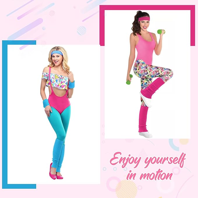 ONUPGO 6 Pieces Sweatbands Set - Sports Headbands Wristbands for Men & Women,Cotton Terry Cloth Sweatband for Tennis,Basketball,Gym,Working Out - Moisture Wicking Elasticity