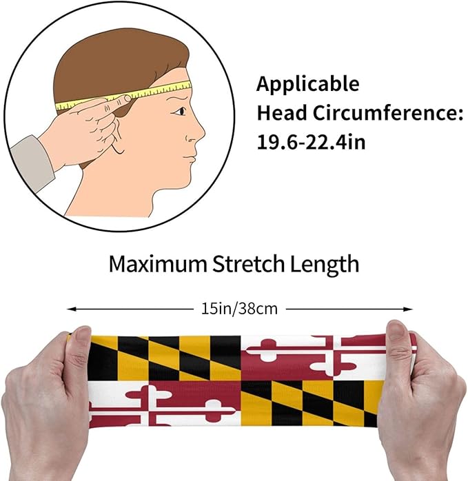 Sports Headband Moisture Wicking Sweatband for Men Women Running Cycling Yoga Fitness Workout