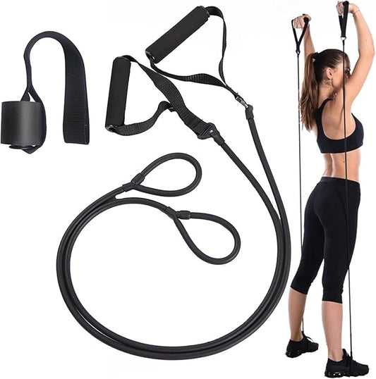Resistance Band 2 Pack,Exercise Workouts Pull Up Bands Set with Handle Compatible with Billy's Bootcamp Tae Bo Bands Pilates Yoga Strength Training Physio Crossfit.